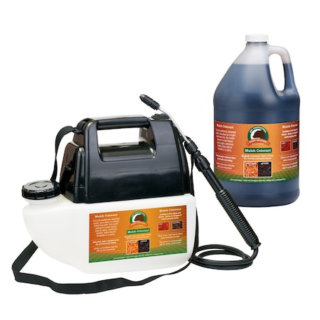 Just Scentsational Black Bark Mulch Colorant With A Battery Powered Gallon Sprayer By Bare Ground MCBPS-1BL